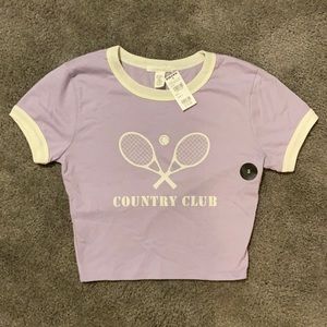 NWT Full Tilt Country Club Tennis Short Sleeve Crop Top